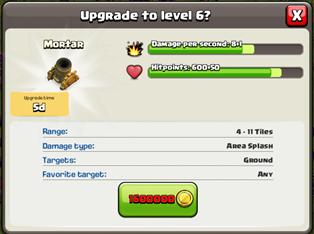 Clash of clans - Lvl 8 Mortar Gameplay! 
